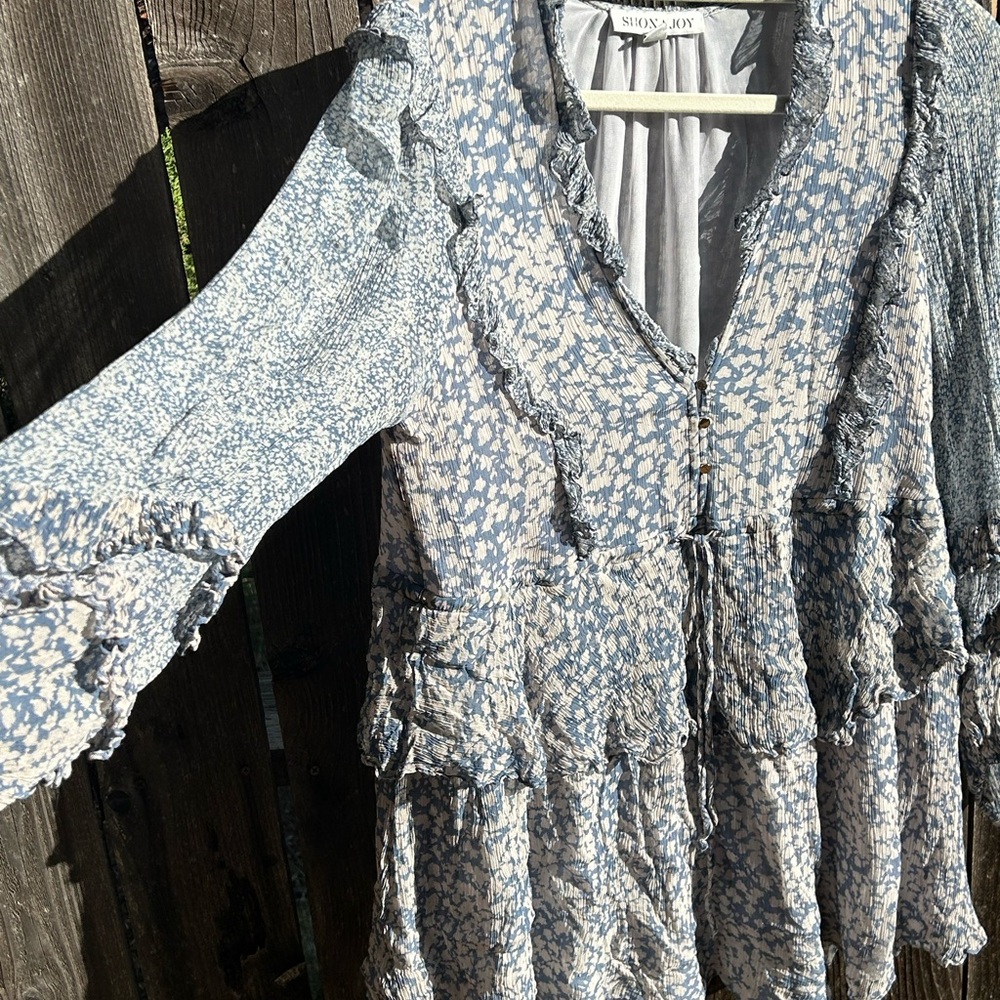 245. Shona Joy Emilia Dress Blue US 6 - Picture 4 of 5
